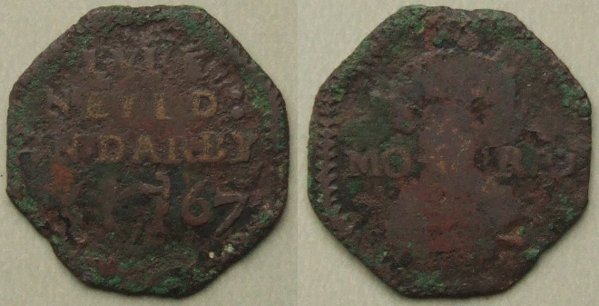 Derby, Luke Neyld 1667 octagonal halfpenny Derby, Luke Neyld 1667 octagonal halfpenny